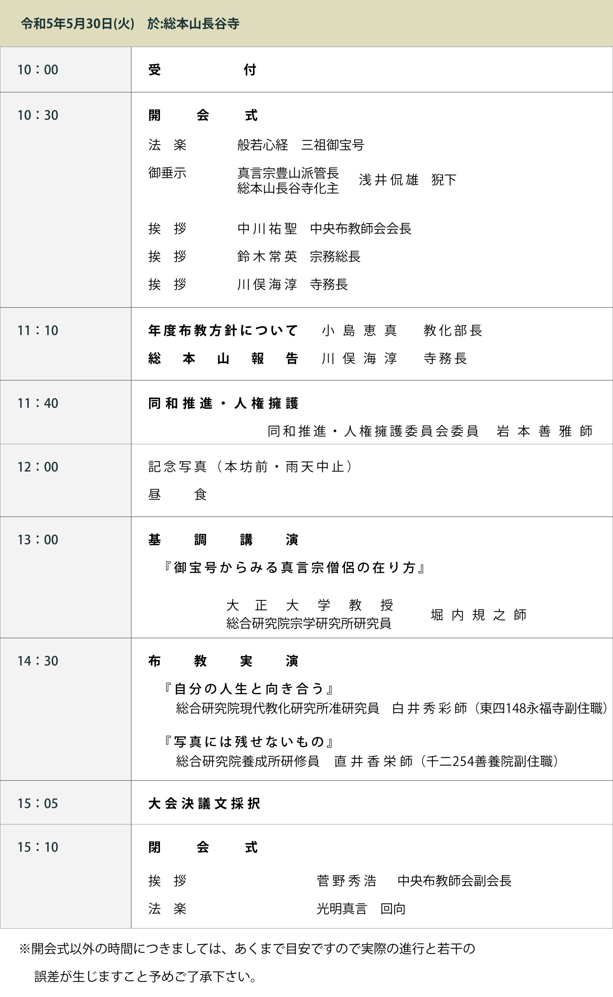 第65回全国布教師大会